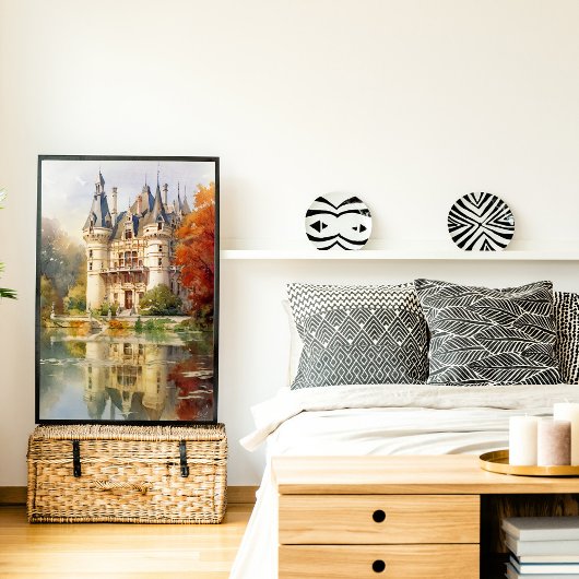 Romantisches Französisches Castel Poster