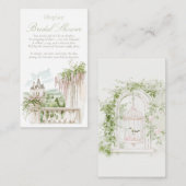 Romantisches französisches Gartenschloss Begleitkarte (Vorne/Hinten)