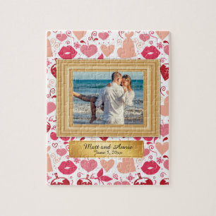 Romantisches Freund-Paar-Foto-Puzzle Puzzle