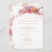 Romantisches Frühjahrs-Rosa-Blume-Hochzeitsprogram Programm (Vorne/Hinten)