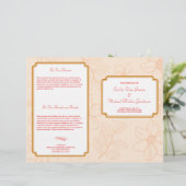 Romantisches Frühjahrsgarten Hochzeitsprogramm (Stehend Vorderseite)