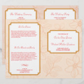 Romantisches Frühjahrsgarten Hochzeitsprogramm (Vorne/Hinten)