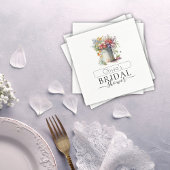 Romantisches Frühlingsblumen Vase Brautparty Serviette