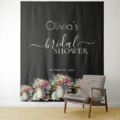 Romantisches Frühlingsblumen Vase Brautparty Wandteppich (Beispiel)