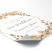 Romantisches Garten Boho Hochzeitsposter Rose Lav Poster (Ecke)