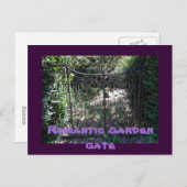 Romantisches Gartentor Postkarte (Vorne/Hinten)