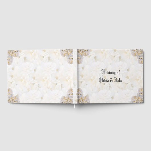 Romantisches Gästebuch für Rosen (Voll)