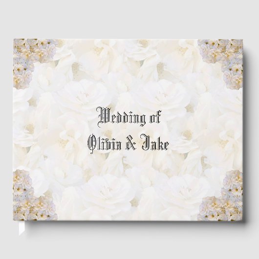 Romantisches Gästebuch für Rosen (Vorderseite)