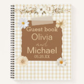 Romantisches Gästebuch mit delikater Briefmarke & Notizblock (Vorderseite)