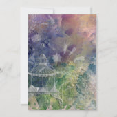 Romantisches Gazebo und Wirbel-Brautparty Einladung (Rückseite)