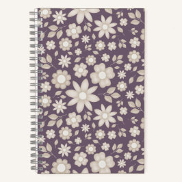 Romantisches gedämpftes Pflaumen-Aquarell-Blumen-B Notizblock