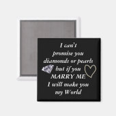 Romantisches Gedicht "Marry Me" Magnet (Vorderseite/Rückseite)