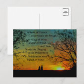 romantisches Gedicht - Rubaiyat von Omar Khayyam Postkarte (Vorne/Hinten)