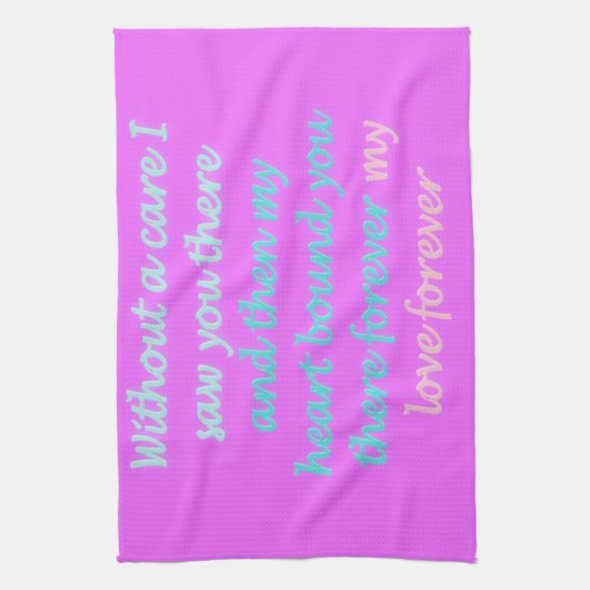 Romantisches Gedicht über ewig Geschirrtuch (Vertikal)