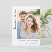 Romantisches gelbes Blumenfoto Save The Date (Stehend Vorderseite)