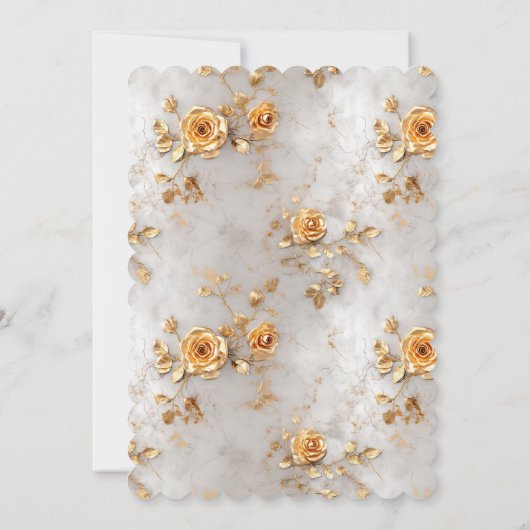 Romantisches Gelbrosen-Brautparty Einladung (Rückseite)