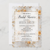 Romantisches Gelbrosen-Brautparty Einladung (Vorderseite)