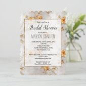Romantisches Gelbrosen-Brautparty Einladung (Stehend Vorderseite)