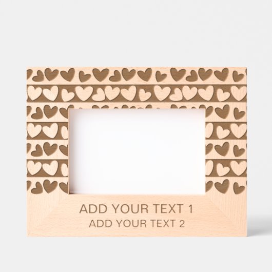 Romantisches Geschenk für Herzdesign mit benutzerd Geätzte Rahmen (Vorderseite)