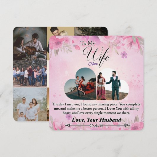 Romantisches Geschenk für sie, Geschenk für Ehefra (Vorne/Hinten)