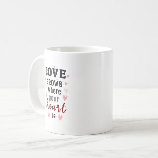 Romantisches Geschenk für sie oder Ihm Kaffeetasse (Vorderseite Links)