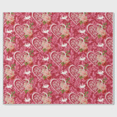 Romantisches Geschenkpapier für Valentins | 3 (Flach)