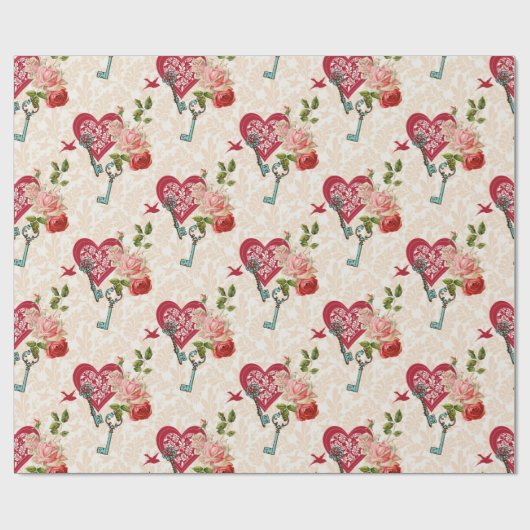 Romantisches Geschenkpapier für Valentins | 4 (Flach)