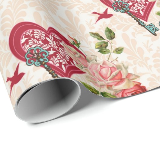 Romantisches Geschenkpapier für Valentins | 4 (Rolleneckpunkt)