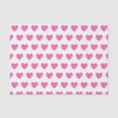 Romantisches Gewebepapier mit Vintag rosa Herzen Seidenpapier (Vorderseite)
