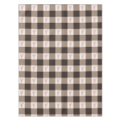 Romantisches Gingham-Karo und rosa Herz Buffalo Tischdecke (Vorderseite)