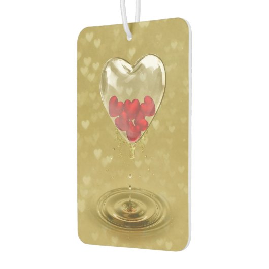 Romantisches Glasherzendesign Autolufterfrischer (Links)