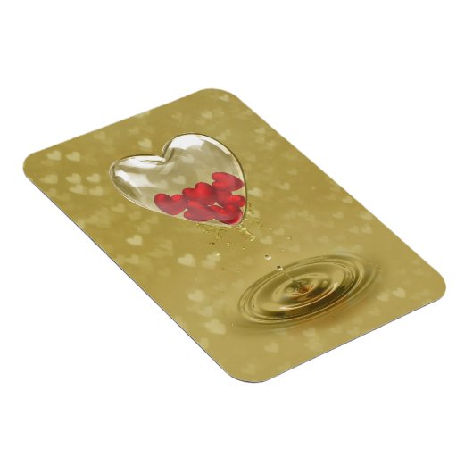 Romantisches Glasherzendesign Magnet (Rechte Seite)