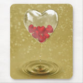 Romantisches Glasherzendesign Mousepad (Vorne)