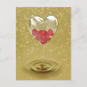 Romantisches Glasherzendesign Postkarte (Vorderseite)