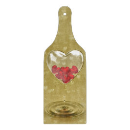 Romantisches Glasherzendesign Schneidebrett