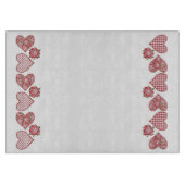 Romantisches Glasschneiden-Brett: Herzen und Rote Schneidebrett (Vorderseite)