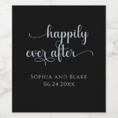 Romantisches Glück für alle nach Hochzeit Weinsieg Weinetikett (Einzelnes Label)