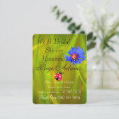 Romantisches Glück Ladybug Brautparty Destiny Einladung (Stehend Vorderseite)