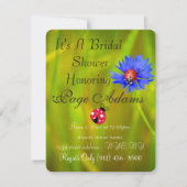 Romantisches Glück Ladybug Brautparty Destiny Einladung (Vorderseite)