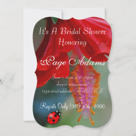 Romantisches Glückmarienkäfer Brautparty-Schicksal Einladung