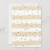 Romantisches Gold jubelt Liebe Brautparty Einladung (Rückseite)