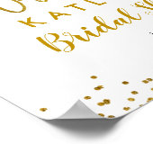 Romantisches Gold jubelt Liebe Willkommenszeichen Poster (Ecke)