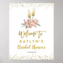 Romantisches Gold jubelt Liebe Willkommenszeichen Poster