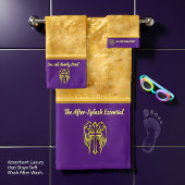 Romantisches Gold katholisches Kreuz mit Goldfolie Badhandtuch Set