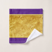 Romantisches Gold katholisches Kreuz mit Goldfolie Badhandtuch Set (Waschlappen)