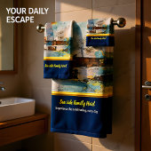 Romantisches Gold mit nautischer Küstenleuchte db Badhandtuch Set