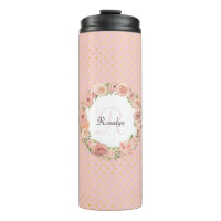 Romantisches Gold punktierter Rosen-mit Monogramm