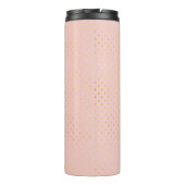 Romantisches Gold punktierter Rosen-mit Monogramm Thermosbecher (Rückseite)