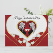 Romantisches Gold & Red Heart, Das L in LGBTQ Vale (Stehend Vorderseite)