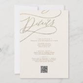 Romantisches Gold und Elfenbein - alles in einem Q Einladung (Rückseite)